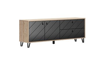 Тумба c 2 ящиками Agira (Агира), Цвет: Гикори кингстон + Антрацит