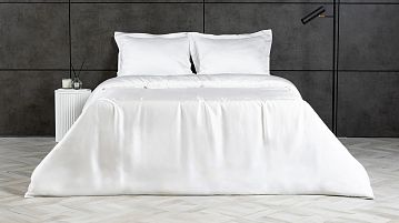 Комплект постельного белья без простыни Tencel (Тенсел) Белый